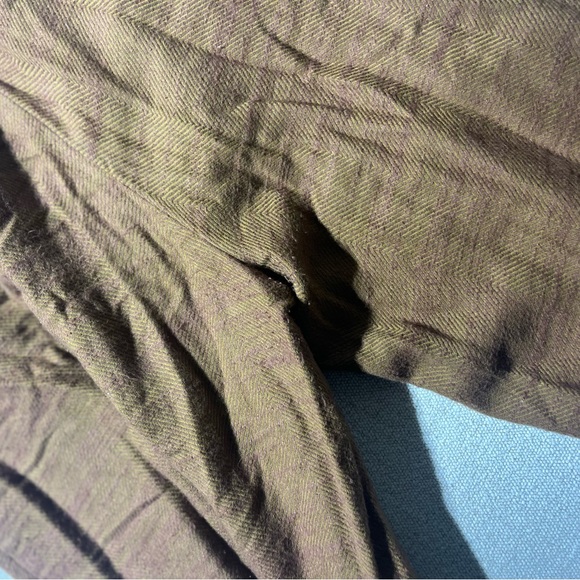 Urban Outfitters Brown Chevron Stitch High Waist Wide Leg Trousers - Picture 9 of 14